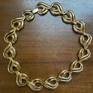 Vintage Krementz Gold-Tone Chunky Chain Necklace 17” Rolled Gold Necklace